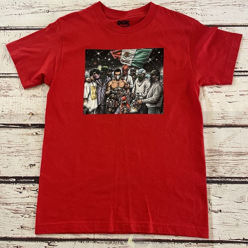 DGK‎ Red T Shirt Boxing Mexico Champions Size Small